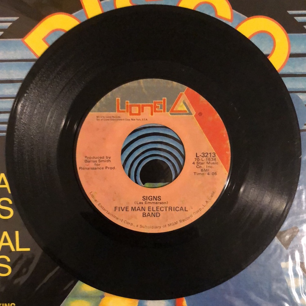 Five Man Electrical Band Hello Melinda Goodbye Vinyl 45 Record '71